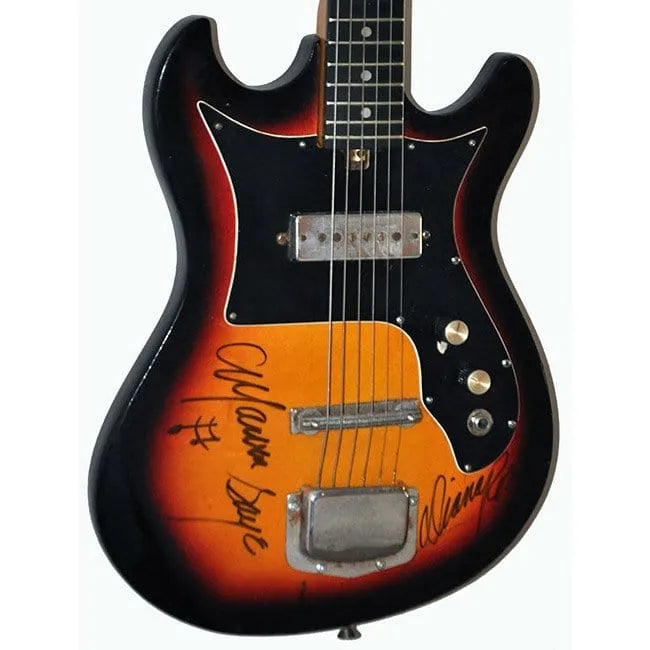 Marvin Gaye & Diana Ross Signed Vintage Guitar