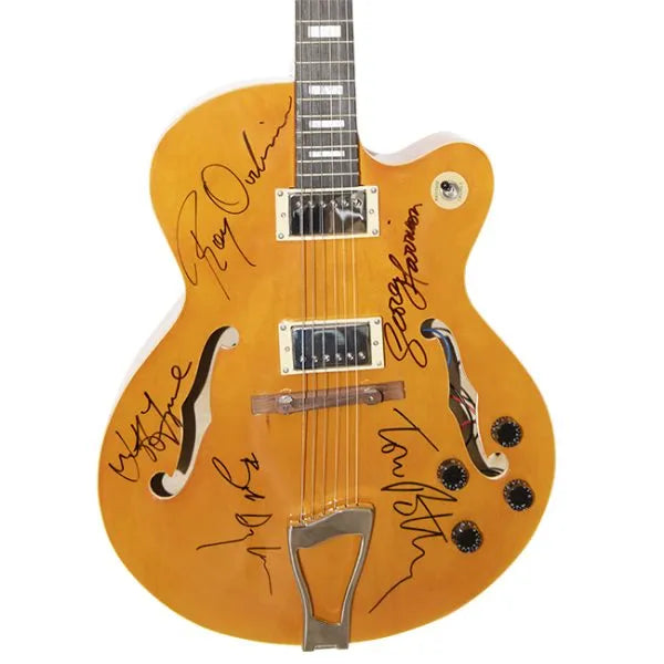 The Traveling Wilburys Band Signed Guild Guitar