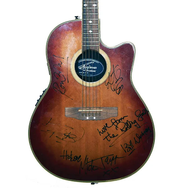 The Rolling Stones Band signed Guitar