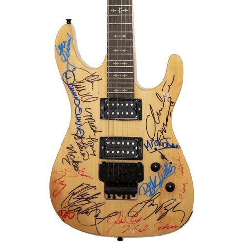 Fleetwood Mac , Journey , & Foreigner Band Autographed Guitar - Zion Graphic Collectibles