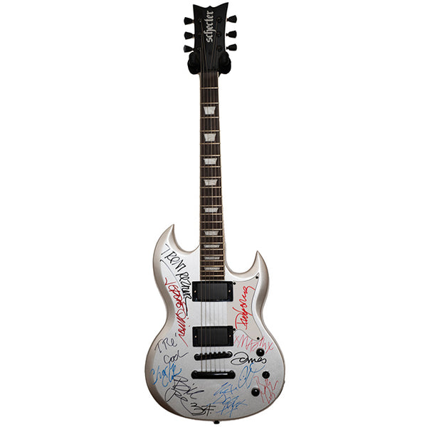 Green Day , Smashing Pumpkins , Nine Inch Nails Band  Signed Guitar - Zion Graphic Collectibles