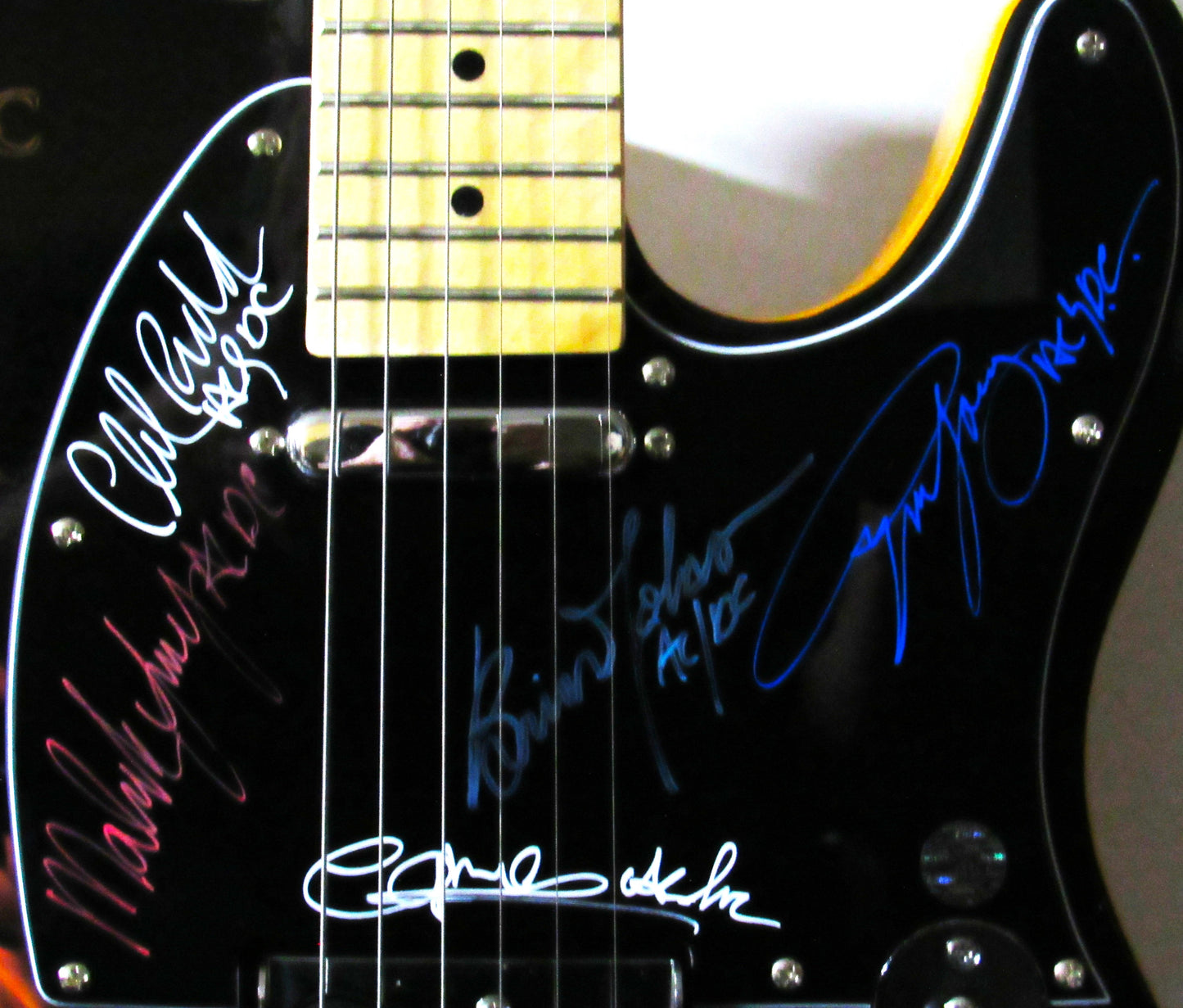 AC/DC Autographed Guitar - Zion Graphic Collectibles