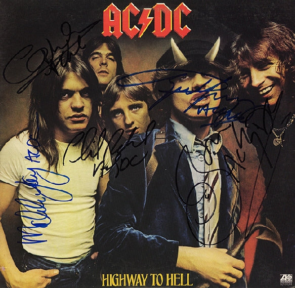 AC/DC  Autographed Lp Highway to Hell