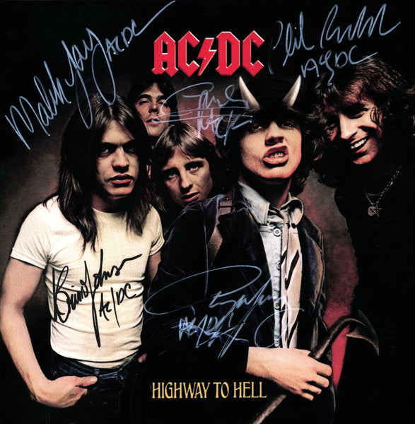 AC/DC  Autographed Lp Highway to Hell - Zion Graphic Collectibles