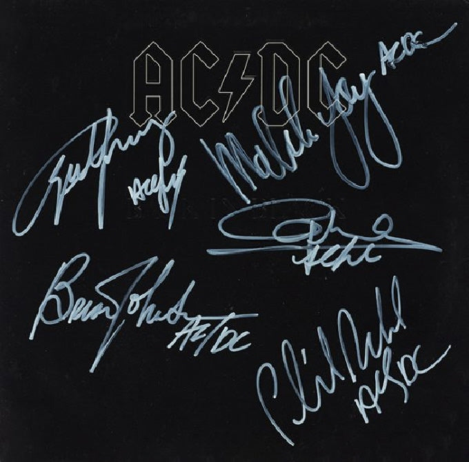 AC/DC Autographed LP "Back In Black"