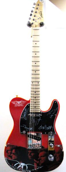 Aerosmith Signed Guitar Full Band Autographed Memorabilia