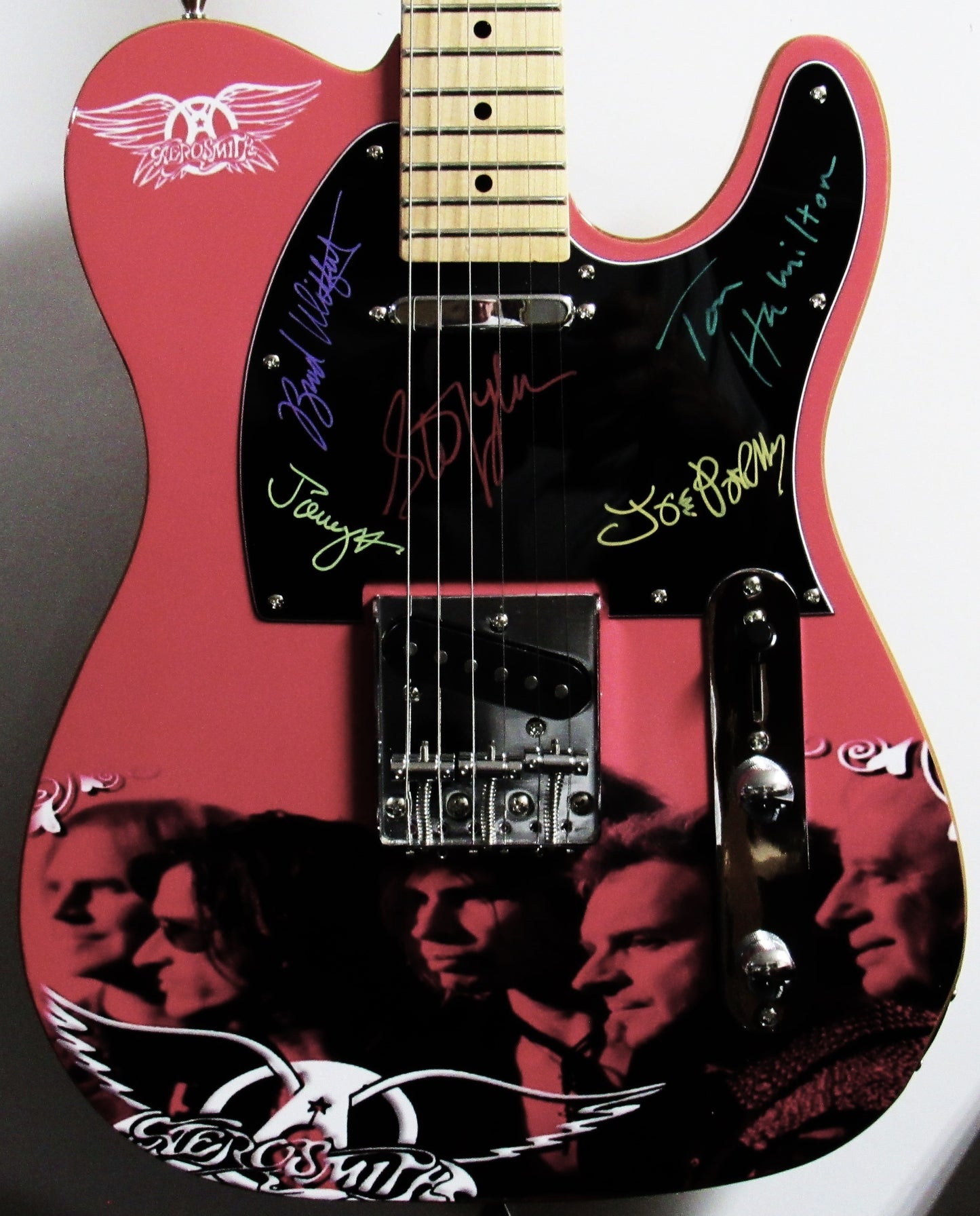 Aerosmith Autographed Custom Guitar - Zion Graphic Collectibles