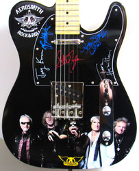 Aerosmith Autographed Custom Guitar loading=
