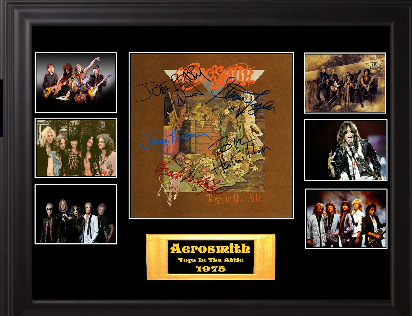 Aerosmith Framed Autographed Lp "Toys In The Attic"