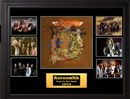 Aerosmith Framed Autographed Lp "Toys In The Attic"