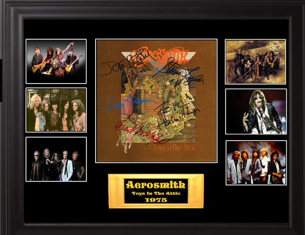 Aerosmith Framed Autographed Lp "Toys In The Attic"