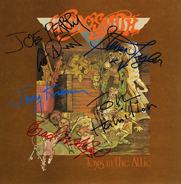 Aerosmith Framed Autographed Lp "Toys In The Attic"