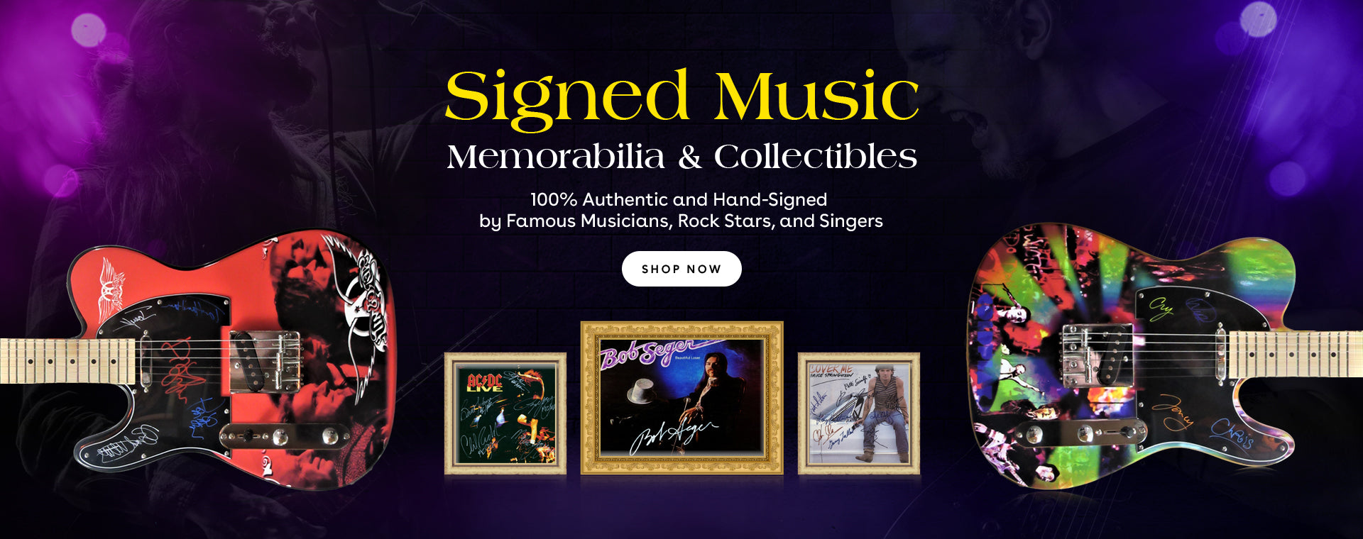 Signed music banner