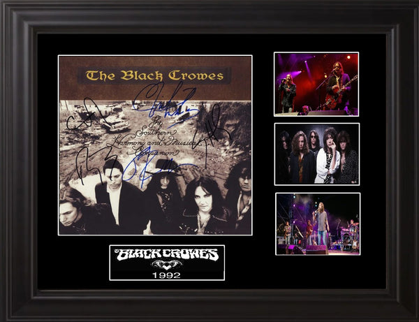 The Black Crowes Band Professionally Framed Autographed Lp / Album