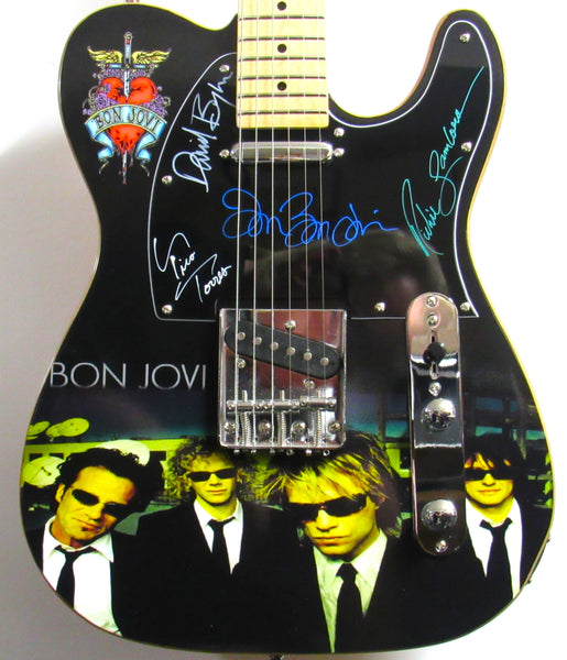 Bon Jovi Autographed guitar - Zion Graphic Collectibles
