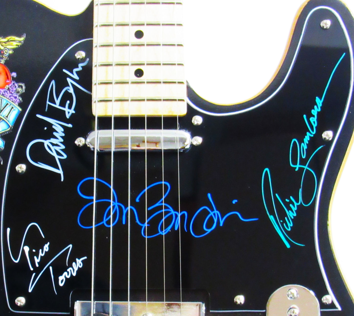 Bon Jovi Autographed guitar - Zion Graphic Collectibles