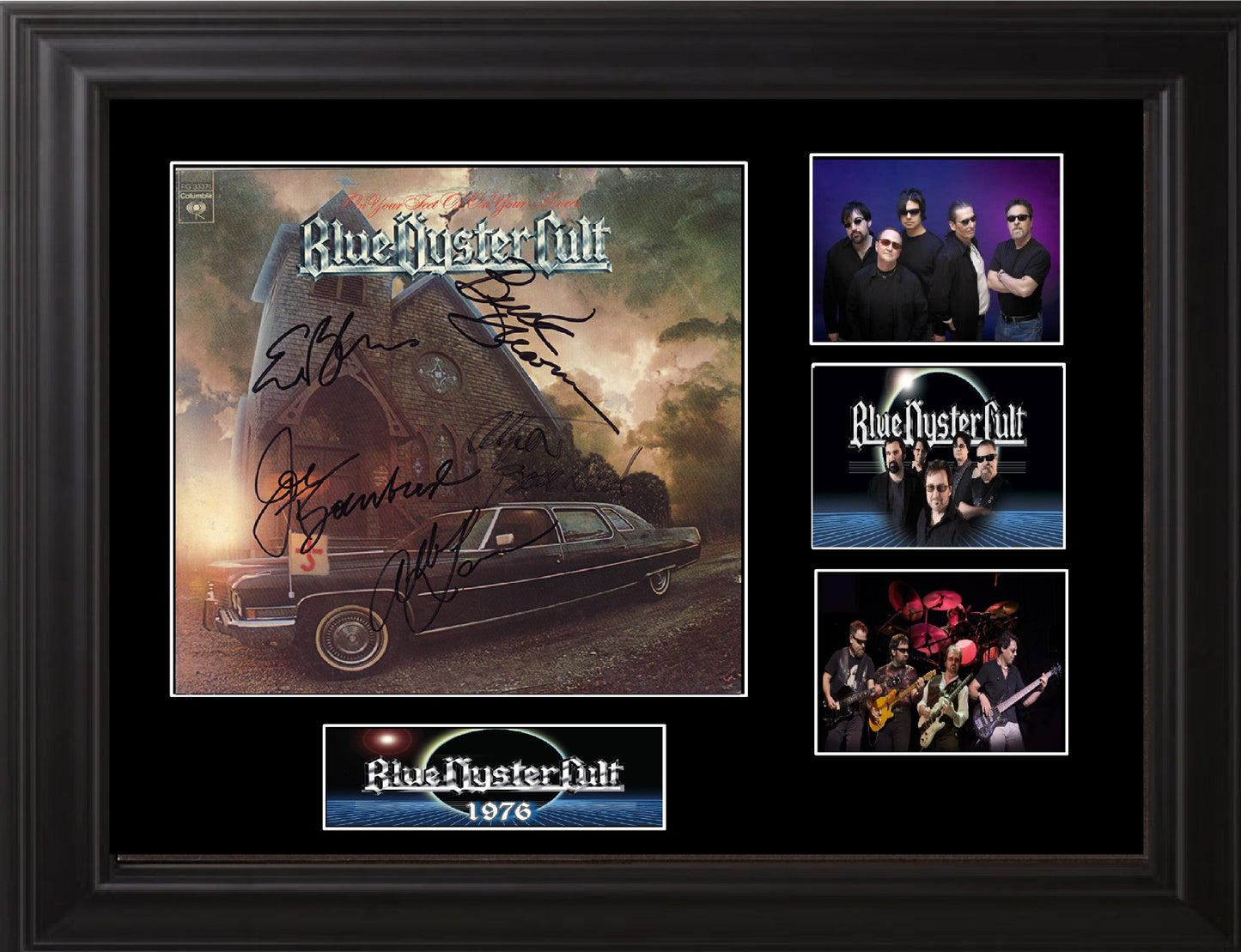Blue Oyster Cult Signed LP – Framed Band Autographs