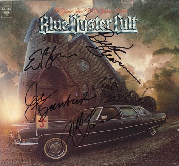 Blue Oyster Cult Signed LP – Framed Band Autographs