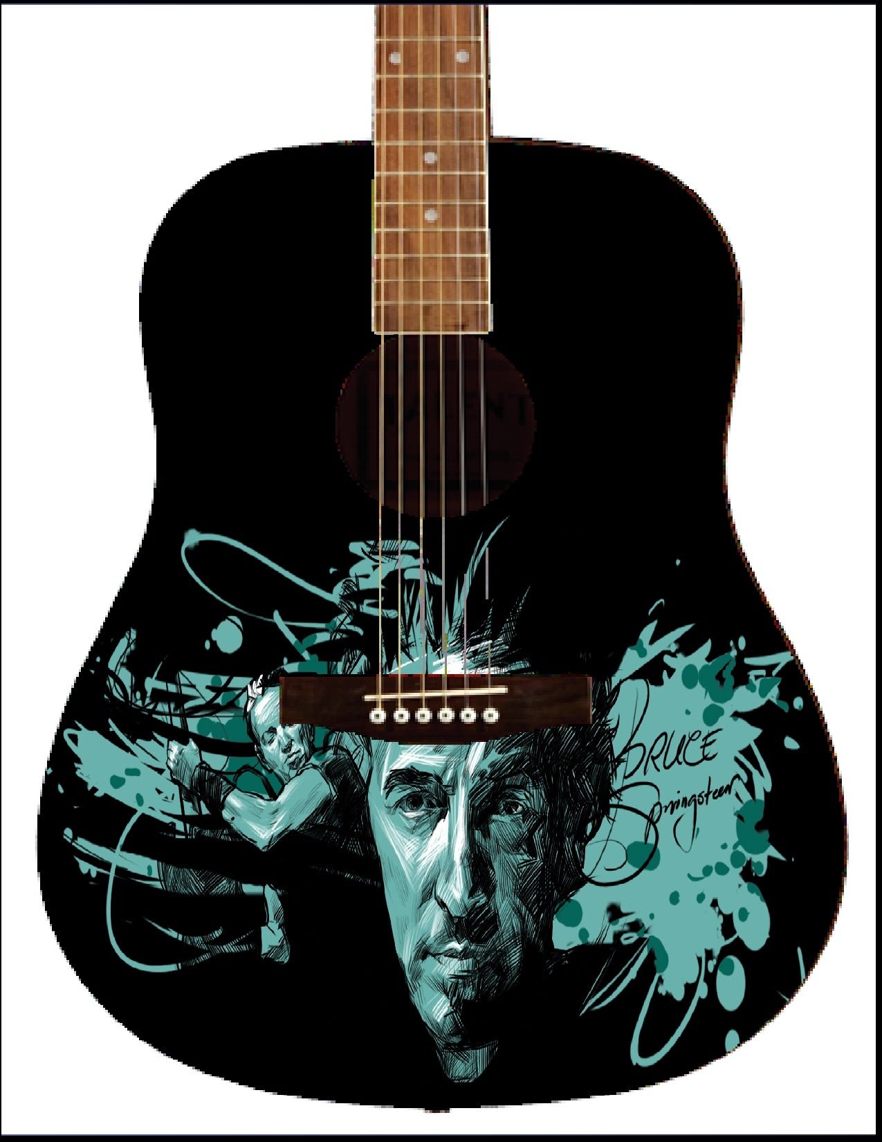 Bruce Springsteen Custom Guitar | Zion Graphic Collectibles