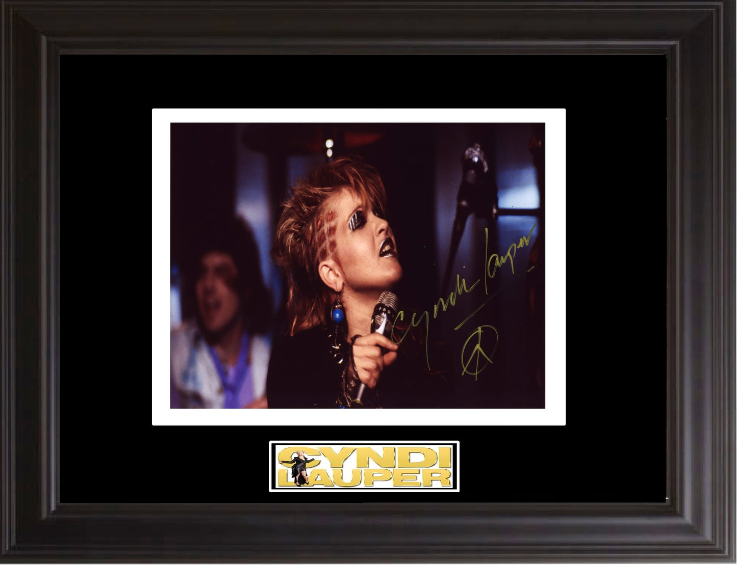 Cyndi Lauper Autographed Photo | Professionally Framed - Zion Graphic Collectibles
