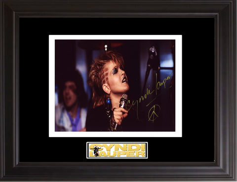 Cyndi Lauper Autographed Photo | Professionally Framed - Zion Graphic Collectibles