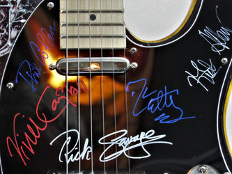 Def Leppard Autographed Custom Guitar - Zion Graphic Collectibles