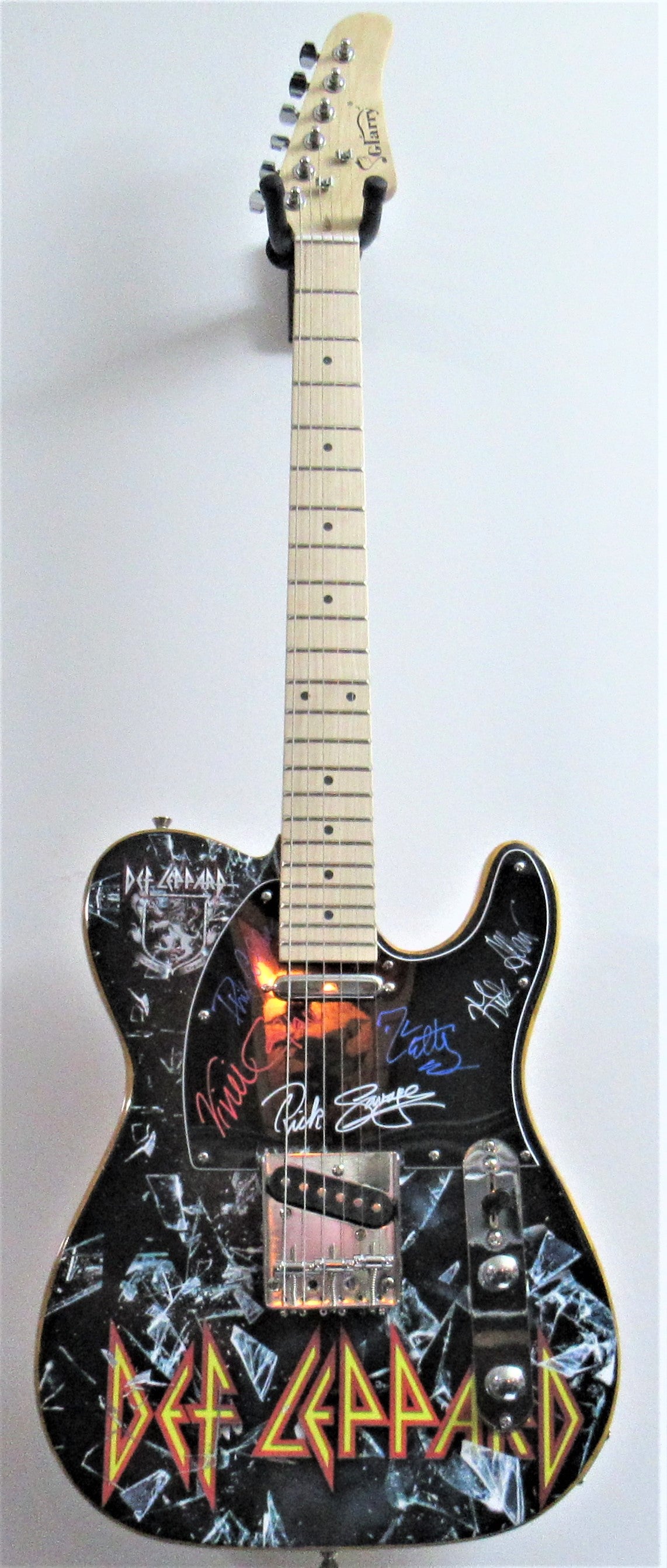 Def Leppard Autographed Custom Guitar - Zion Graphic Collectibles