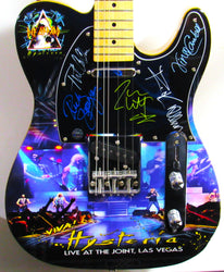 Def Leppard Autographed Custom Guitar loading=