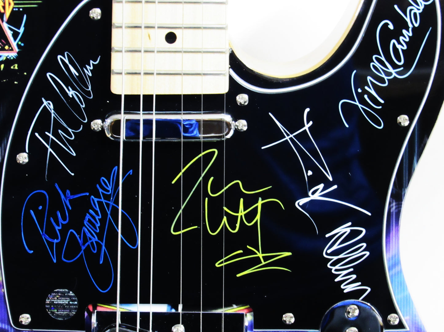 Def Leppard Autographed Custom Guitar