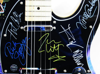 Def Leppard Autographed Custom Guitar loading=