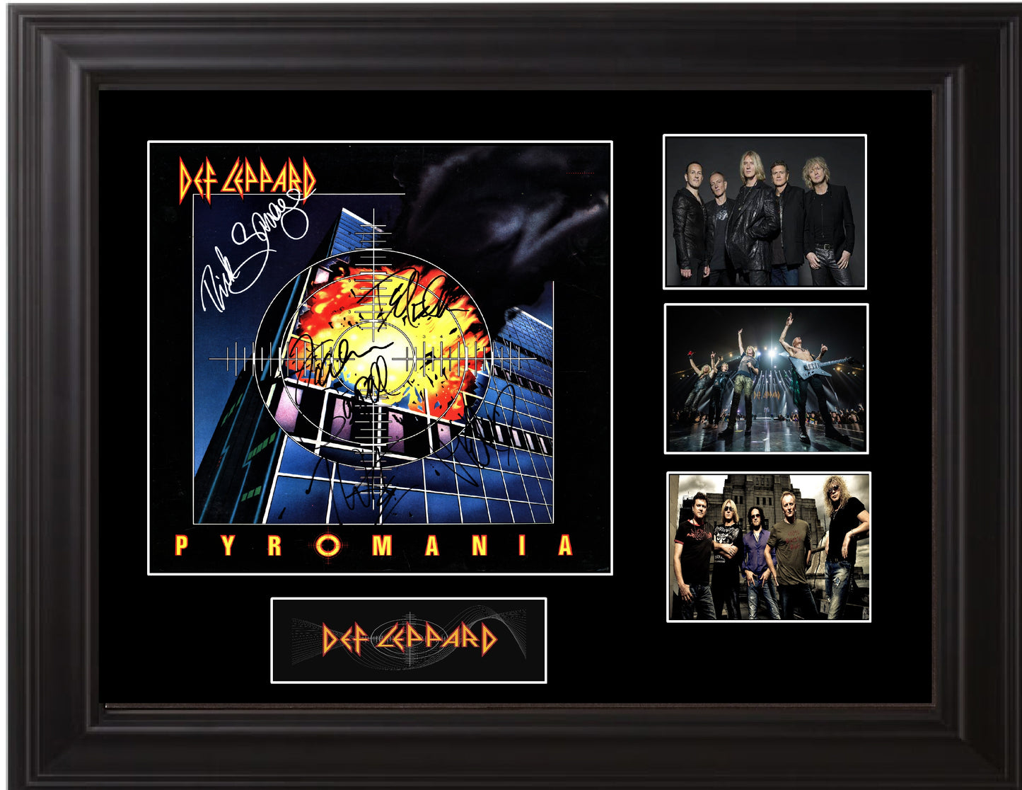 Def Leppard Autographed Lp "Pyromania" - Zion Graphic Collectibles