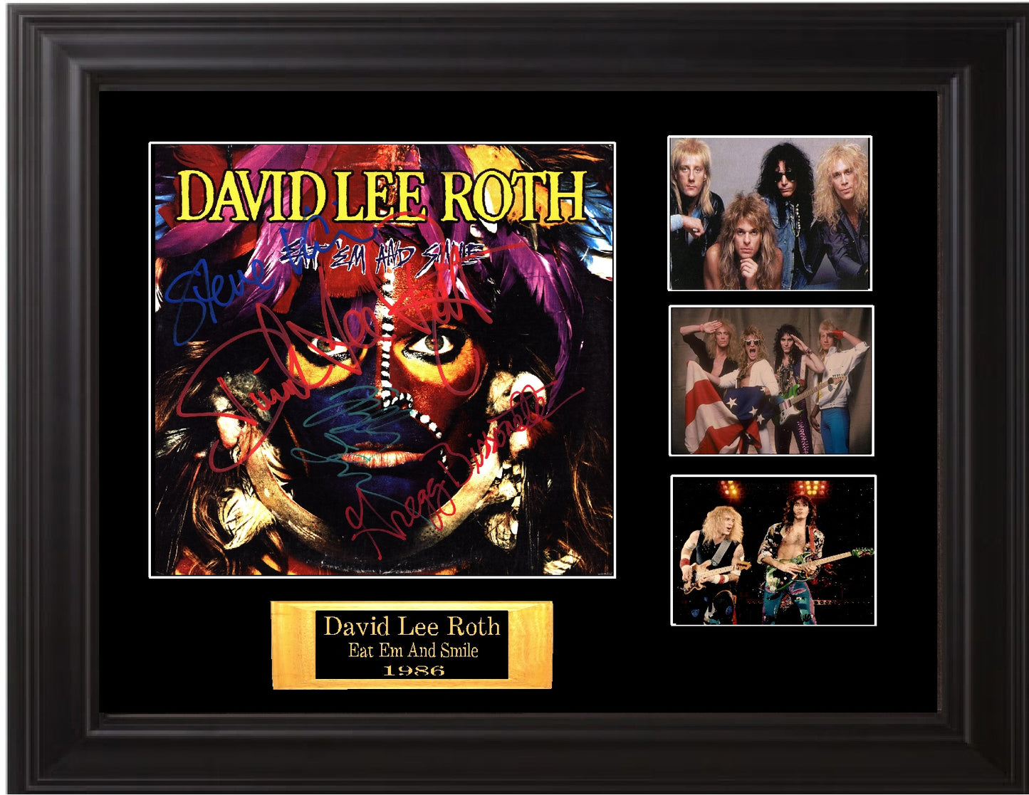 David Lee Roth Autographed Lp "Eat 'Em and Smile" - Zion Graphic Collectibles