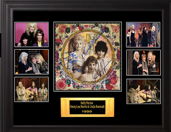 Dolly Parton EmmyLou Harris Linda Ronstadt Signed Farther Along Album