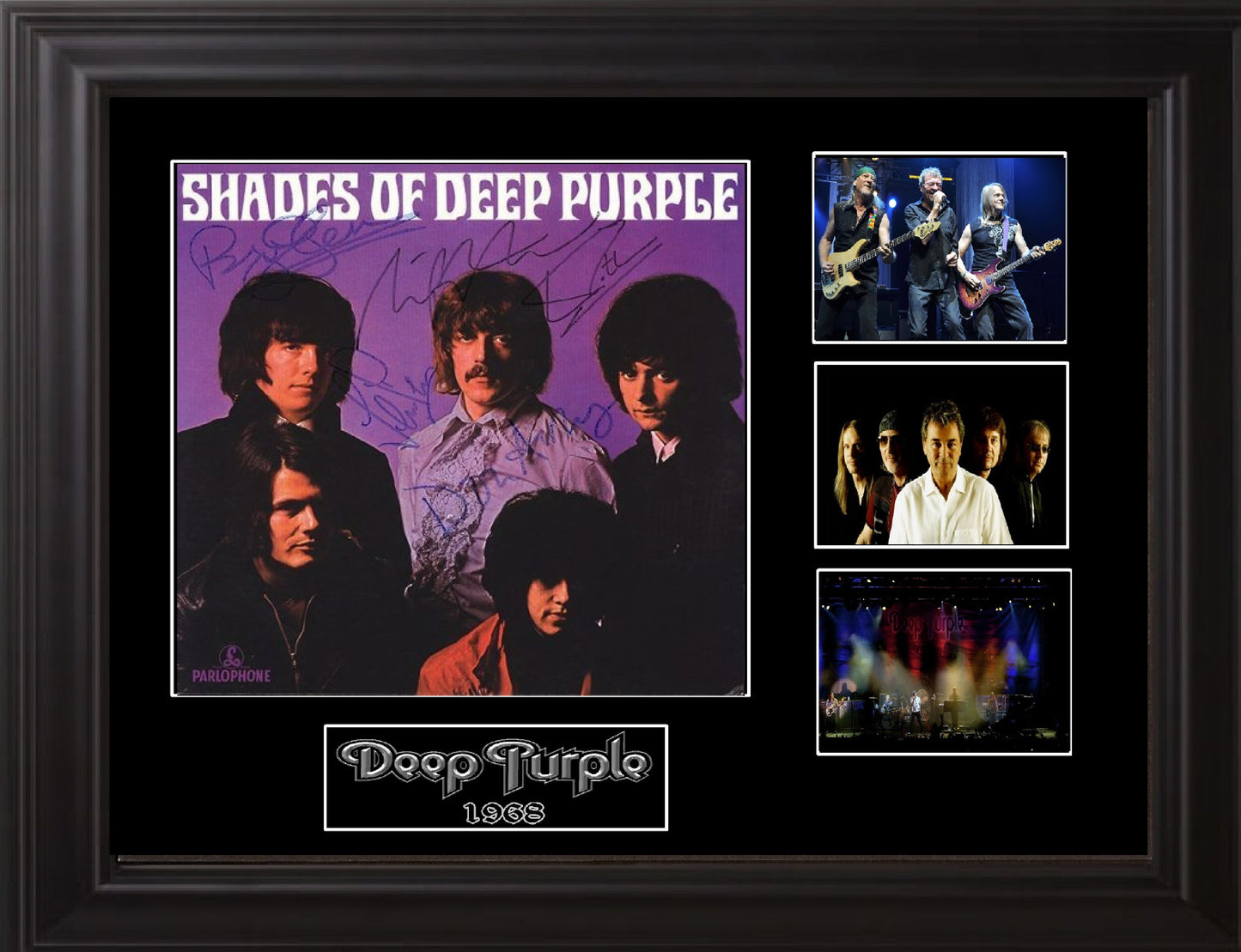 Shades Of Deep Purple Band Signed Display