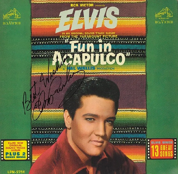 Elvis Presley Autographed Framed LP Rare Collectible