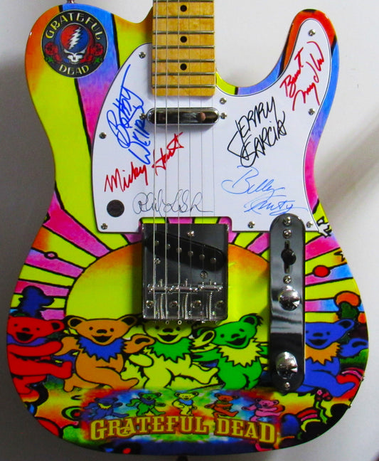 Grateful Dead Autographed Guitar - Zion Graphic Collectibles