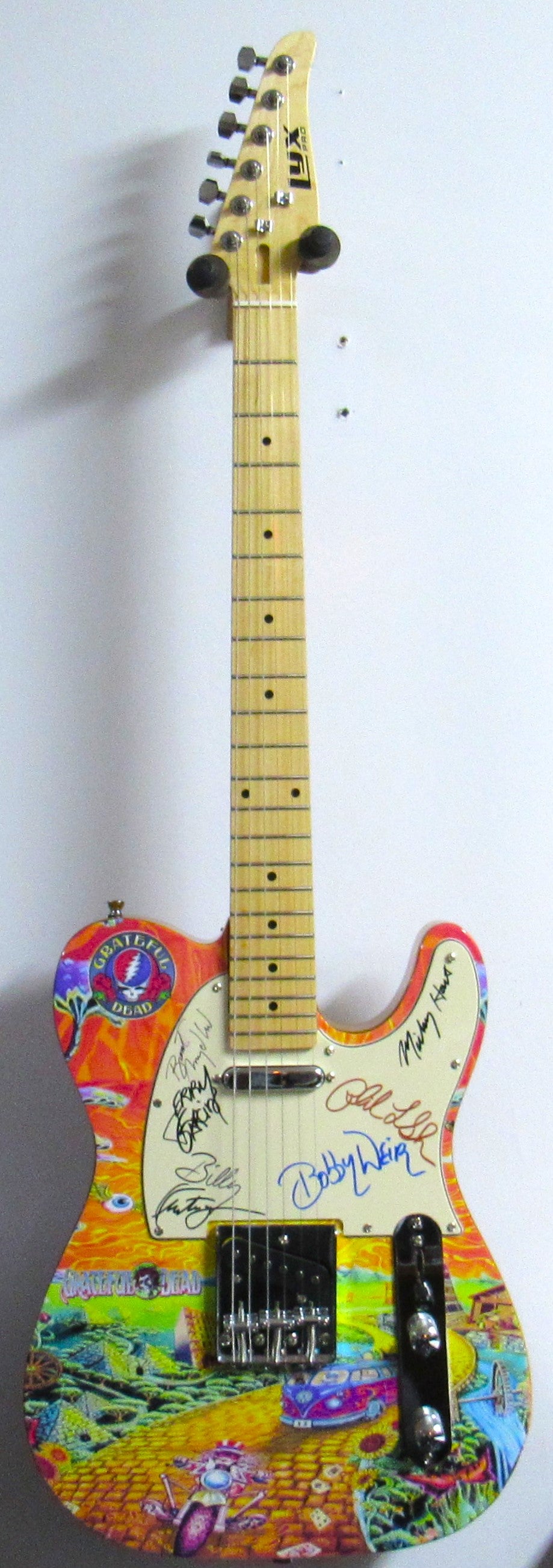 Grateful Dead Autographed Guitar Zion Graphic Collectibles