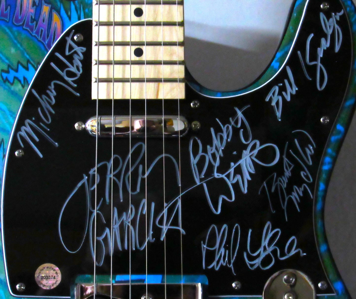 Grateful Dead Autographed Guitar Multi-Signed Rare Collectible