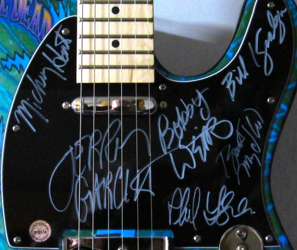 Grateful Dead Autographed Guitar Multi-Signed Rare Collectible