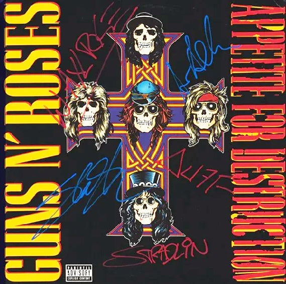 Guns N Roses Autographed Lp - Zion Graphic Collectibles