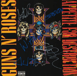Guns N Roses Autographed Lp loading=