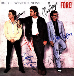 Huey Lewis And The News Band Signed Fore! Album - Zion Graphic Collectibles