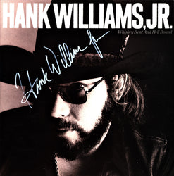 Hank Williams Jr. Autographed LP - Zion Graphic Collectibles