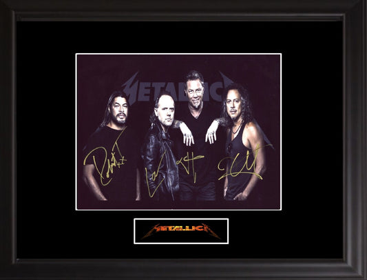 Metallica  Autographed photo - Zion Graphic Collectibles
