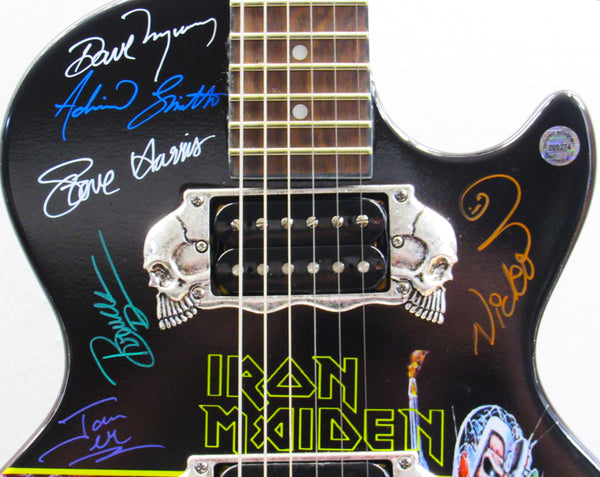 Iron Maiden - Autographed Custom Guitar - Zion Graphic Collectibles