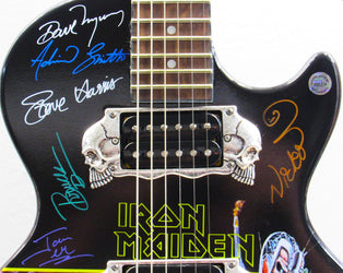 Iron Maiden - Autographed Custom Guitar - Zion Graphic Collectibles loading=