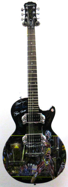 Iron Maiden - Autographed Custom Guitar - Zion Graphic Collectibles