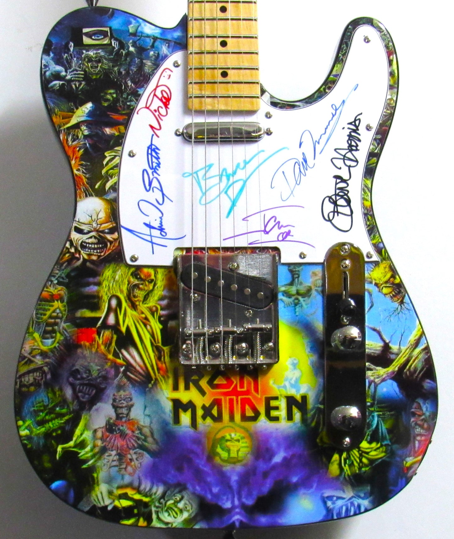 Iron Maiden Autographed Guitar - Zion Graphic Collectibles