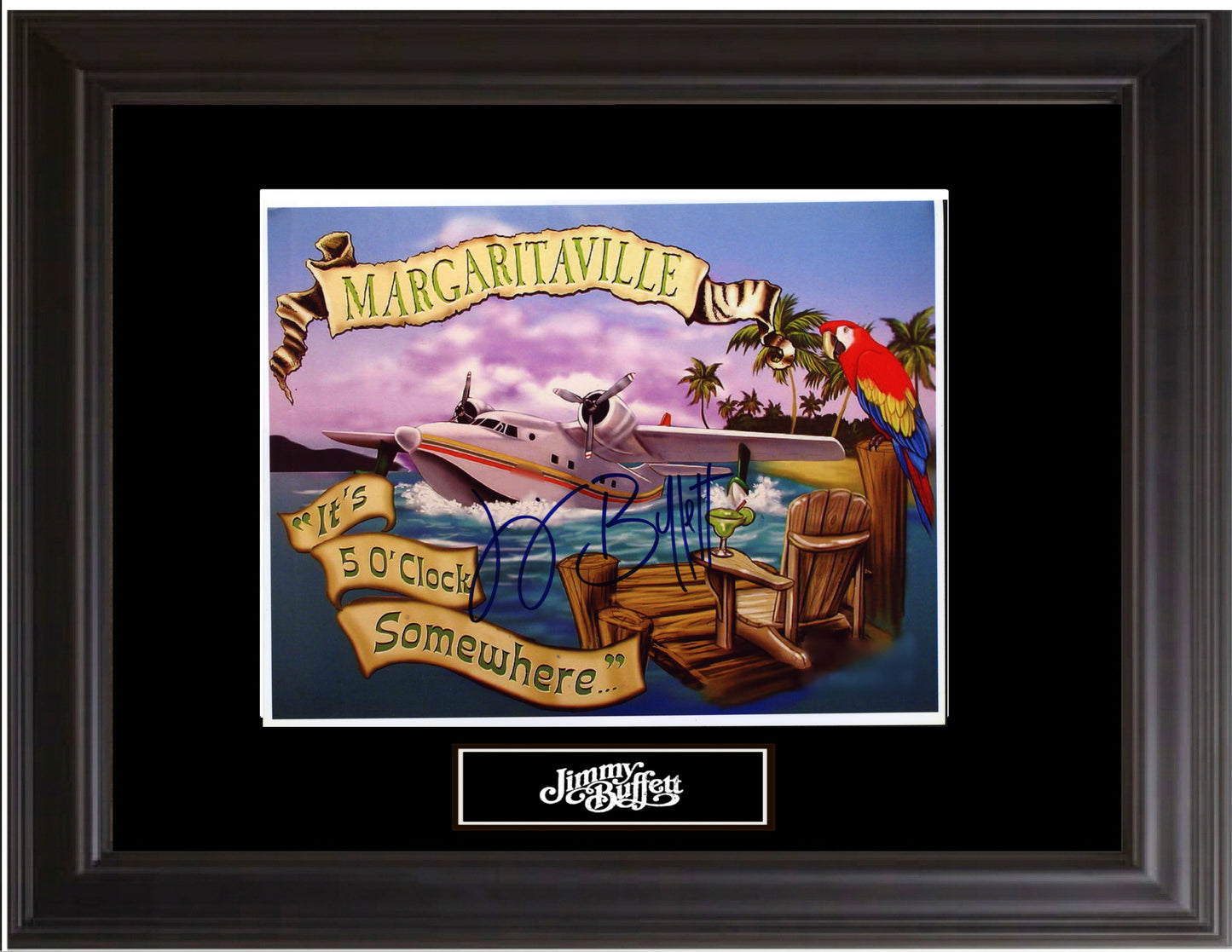 Jimmy Buffett Autographed Photo | Professionally Framed - Zion Graphic Collectibles