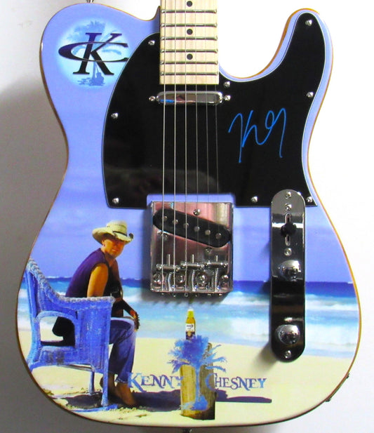 Kenny Chesney Autographed Guitar - Zion Graphic Collectibles